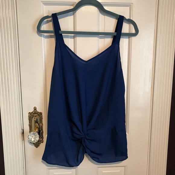 Pink Rose Tops - Front Knot Tank Top Size XL